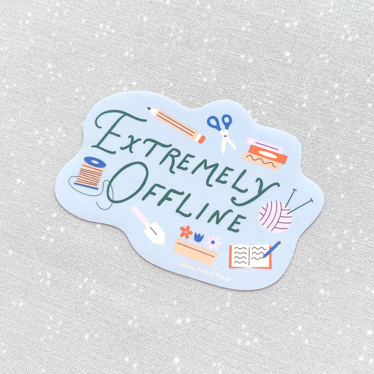 Extremely Offline vinyl sticker