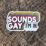 Sounds Gay I’m In vinyl sticker