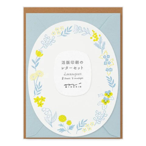 Letterpress Die-Cut Floral Stationery Set