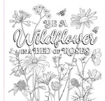 Wildflowers Adult Coloring Book