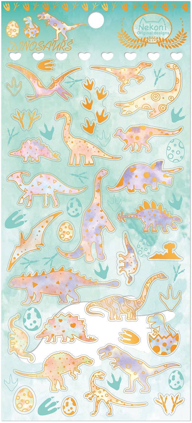Dinosaur Gel Sticker sheet
