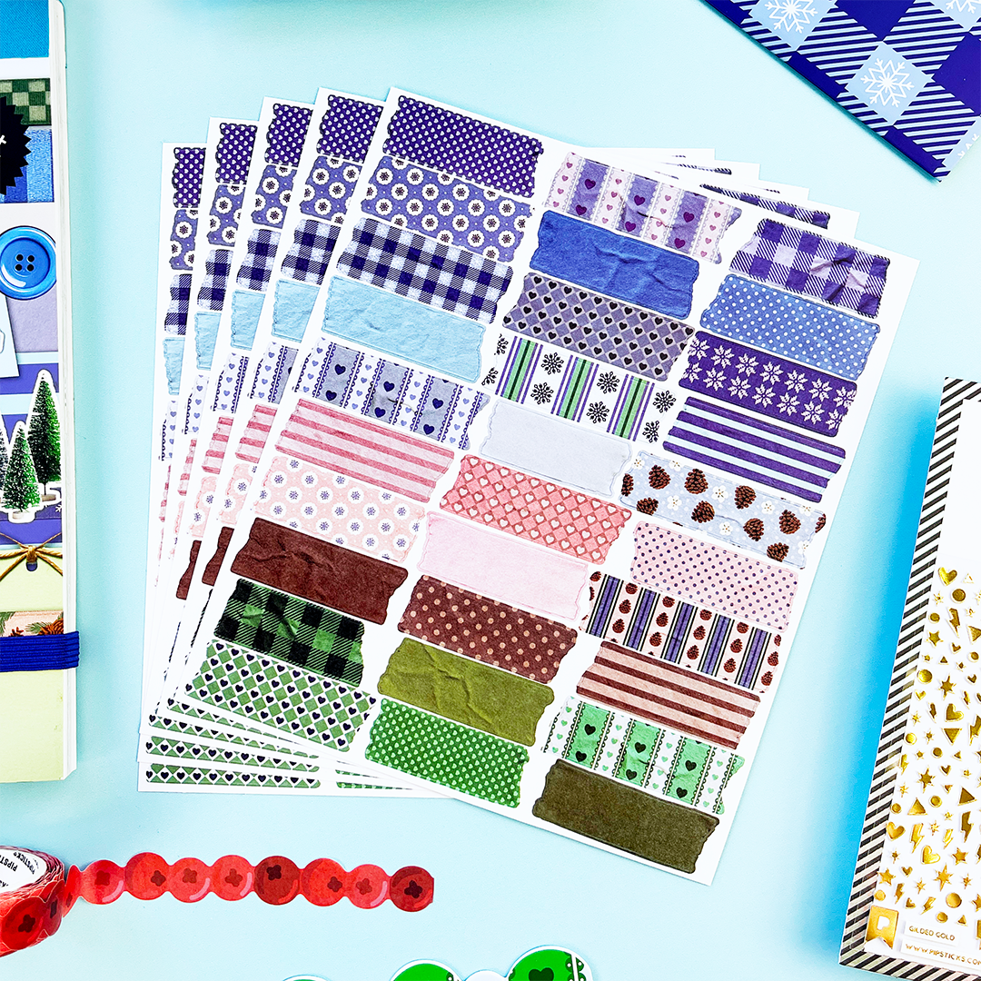 Wintery Whimsy washi labels