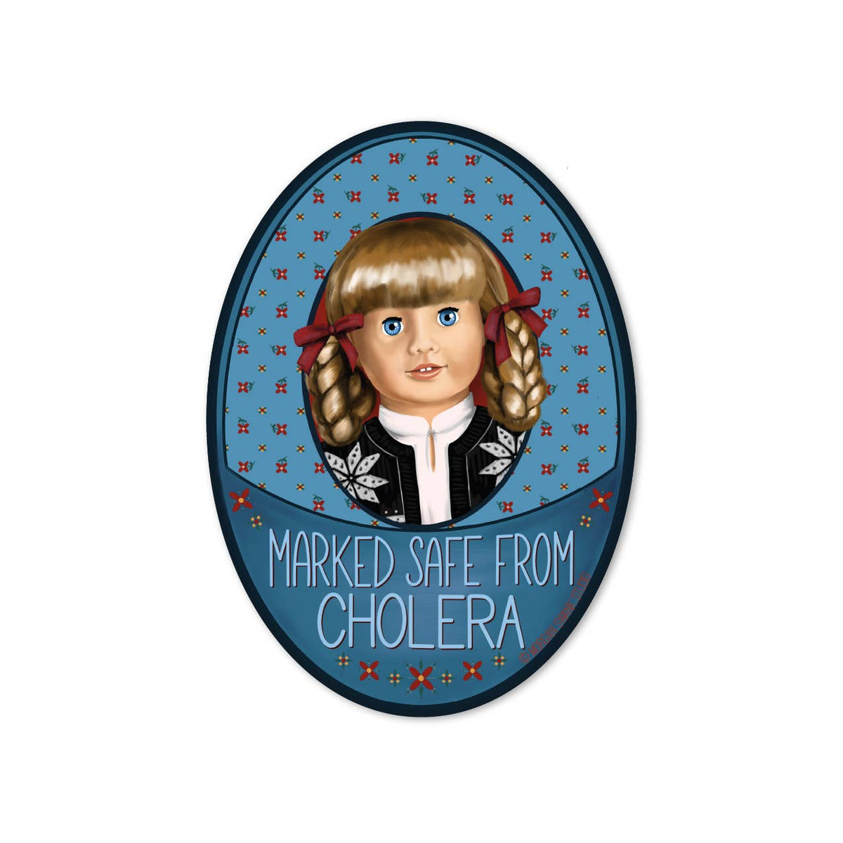 Unpleasant Kirsten cameo vinyl sticker