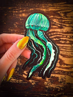 Bioluminescent Jellyfish - Glow in The Dark vinyl sticker