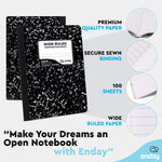 Composition Book, Black Marble WR 100 Ct.