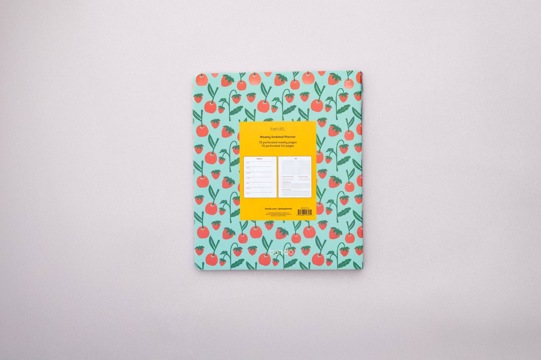 Cherries and Strawberries Undated Weekly Planner