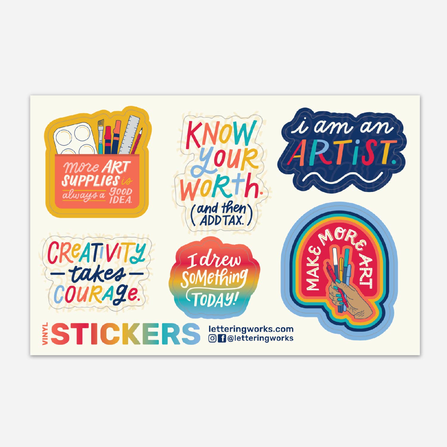 Artist Vinyl Sticker Sheet