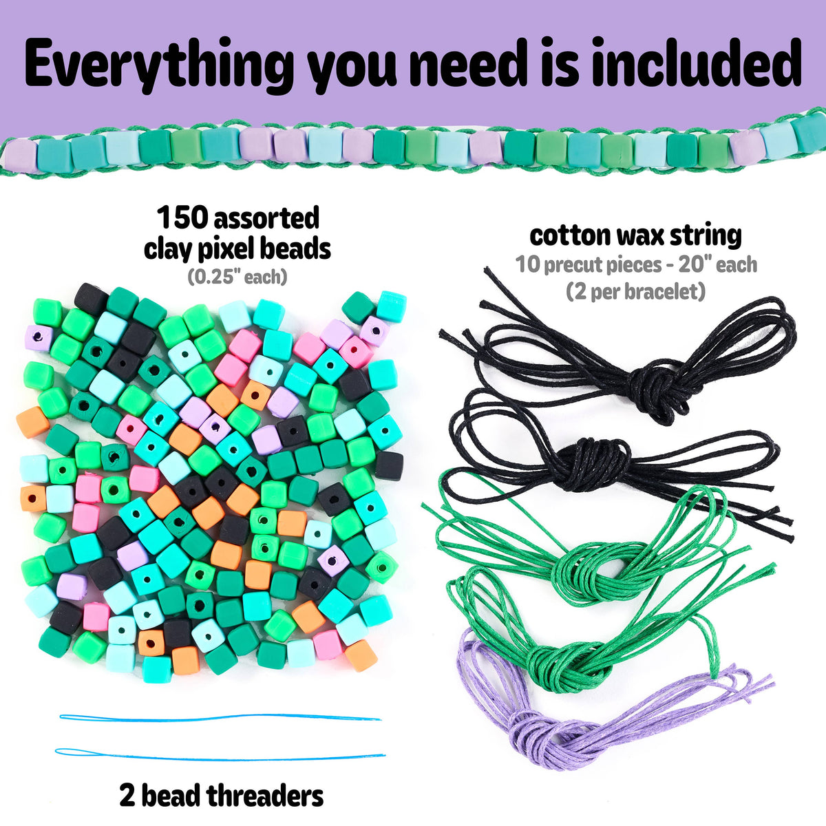 Woven Cube Bracelets craft kit for kids