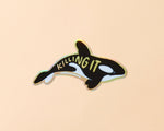Orca Killing It vinyl sticker