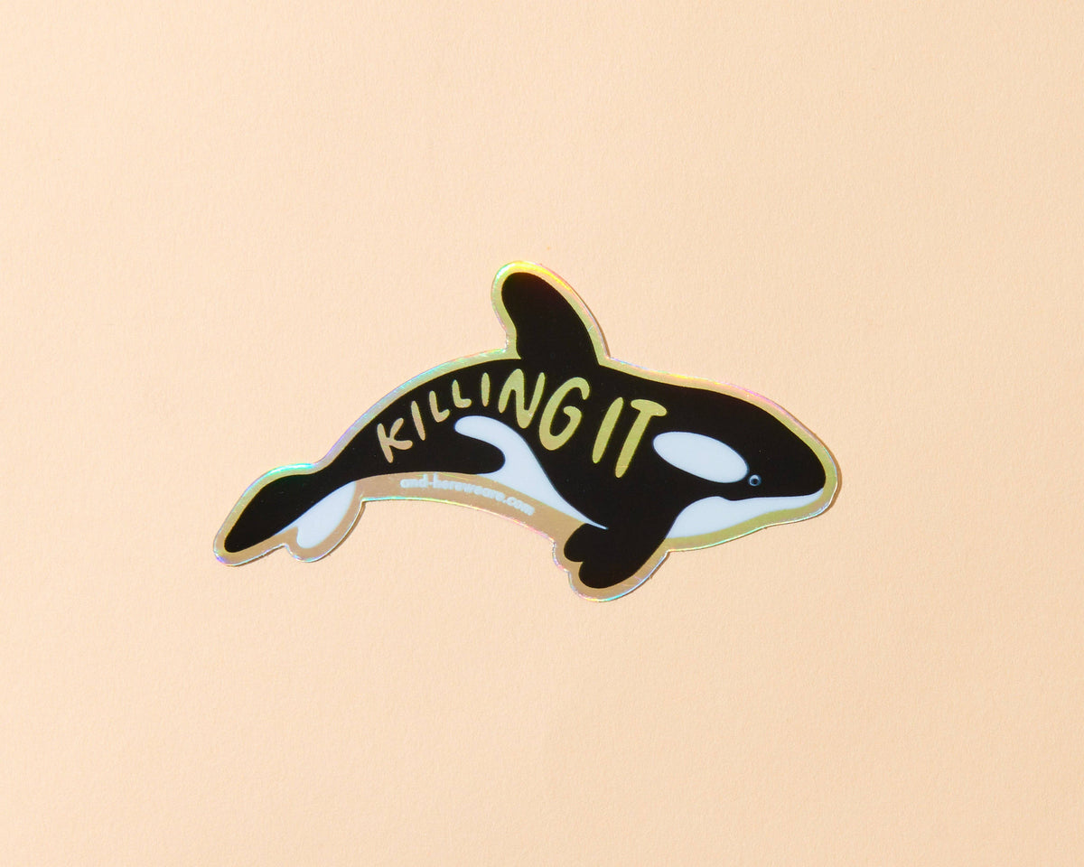 Orca Killing It vinyl sticker