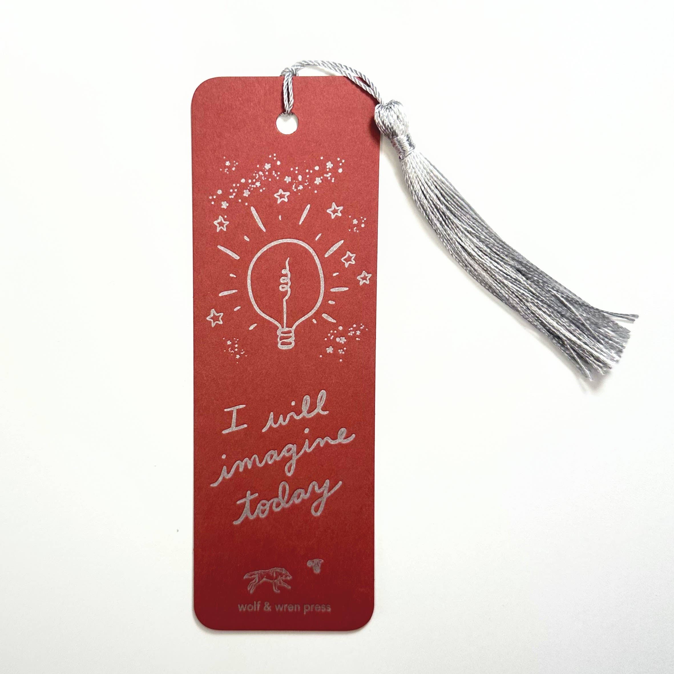 'I Will Imagine Today' paper bookmark