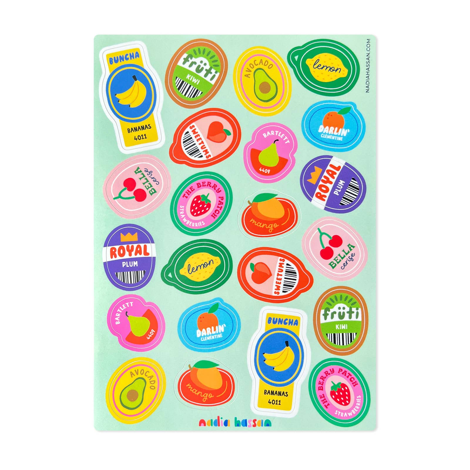Produce sticker sheet