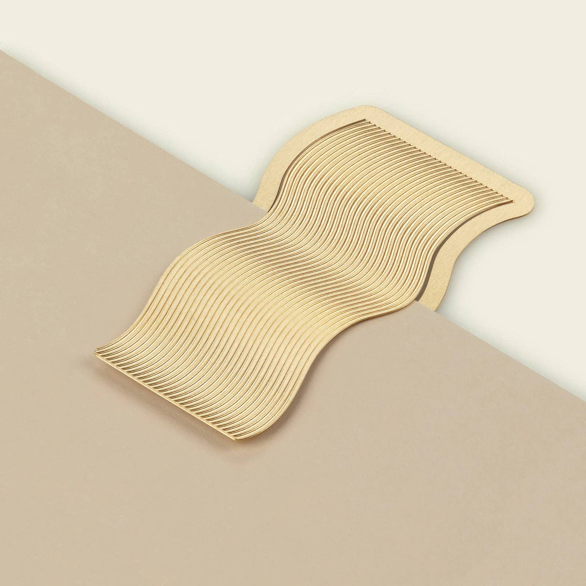 Brass Metal Wave Bookmark