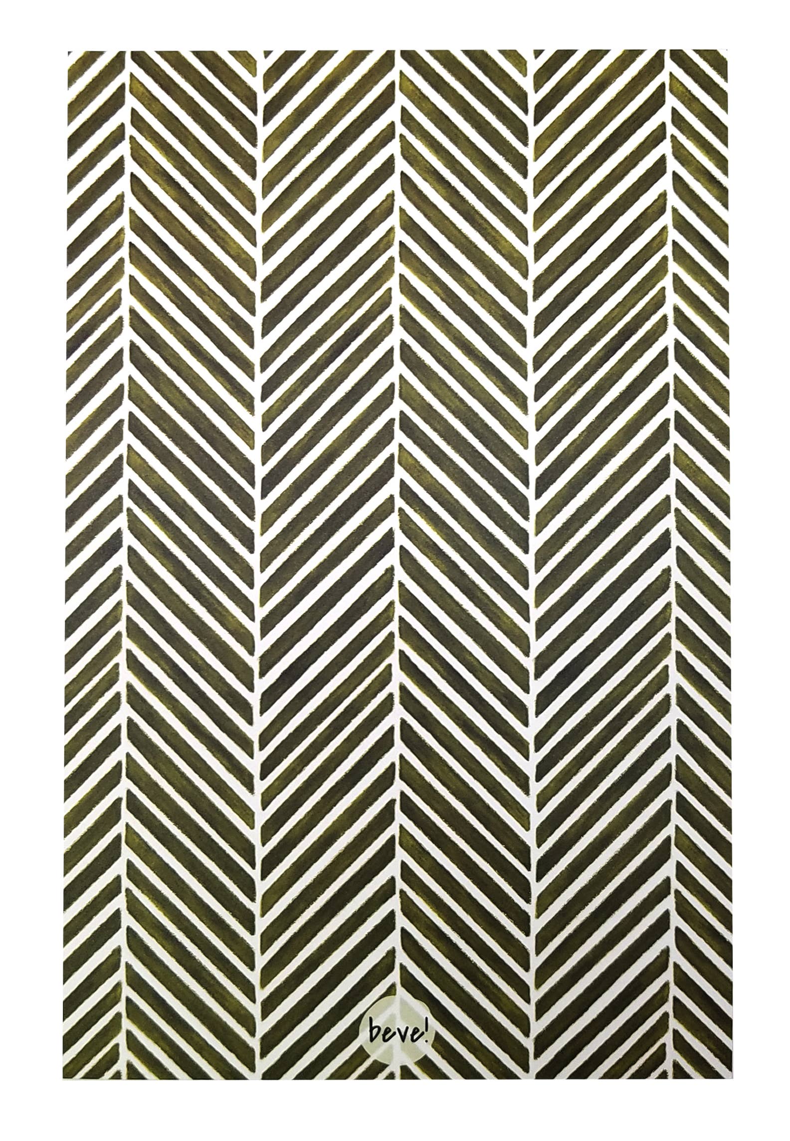 Green Herringbone Letter Writing Stationery Set