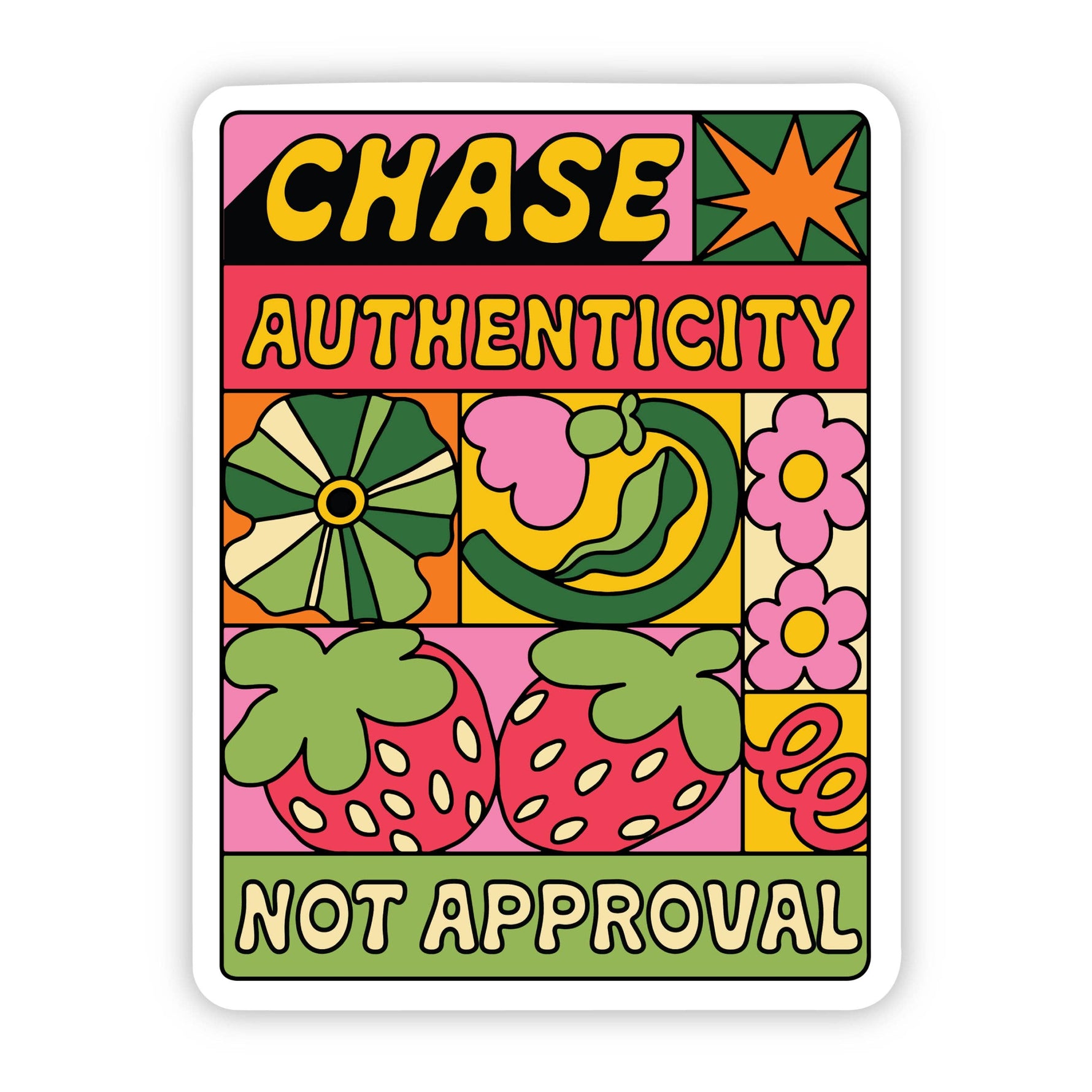 "Chase Authenticity, Not Approval" Vinyl Sticker