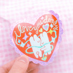 I Love You Dearly Glitter Vinyl Sticker