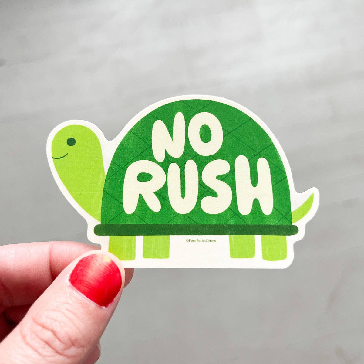 No Rush Turtle vinyl sticker