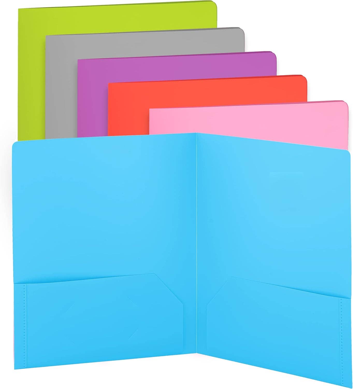 Poly 2-Pocket Folder: Assorted Colors