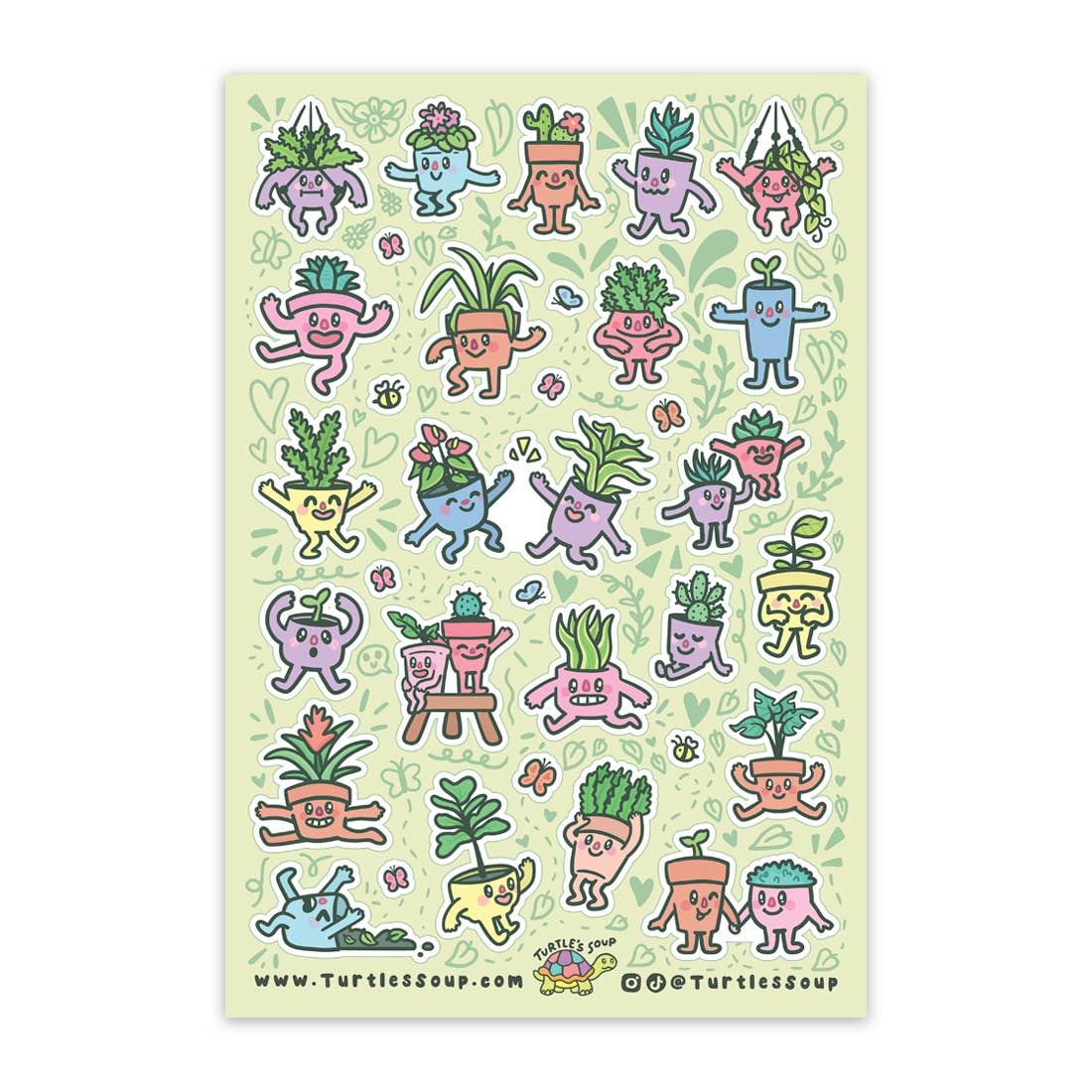 Happy Planters - Garden Stationery Holographic Sticker Sheet