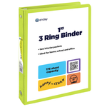 3 Ring 1” Binder Clear View Cover: Assorted Colors