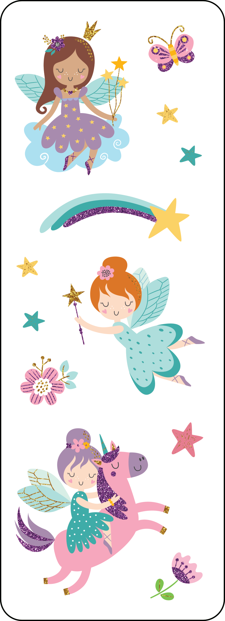 Fairies sticker sheet set