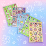 Ducks with Hats Glitter Sticker Sheet