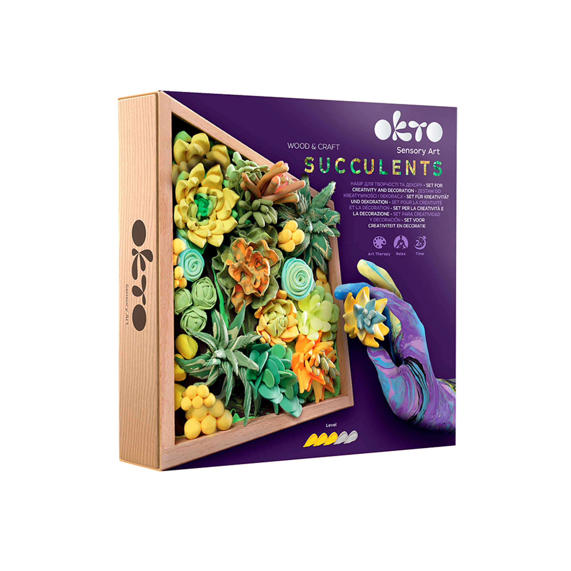 OKTO Sensory air dry clay art 3D woodcraft “Energy”