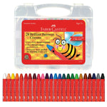 24 Brilliant Beeswax Crayons in Storage Case for Kids