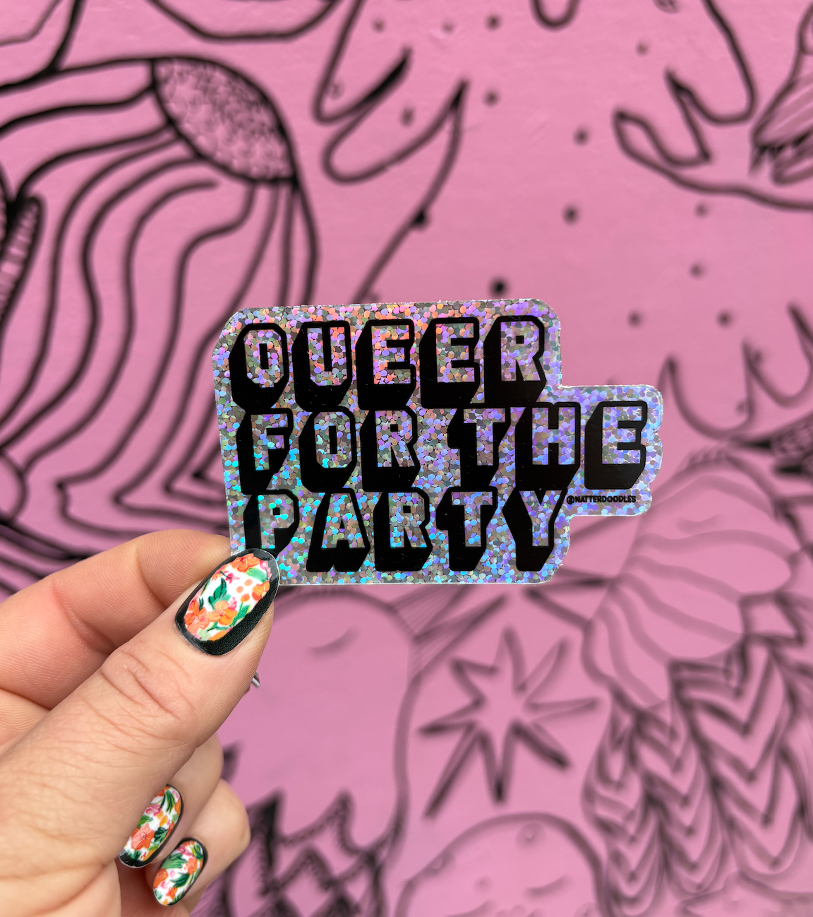 Queer for the Party vinyl sticker