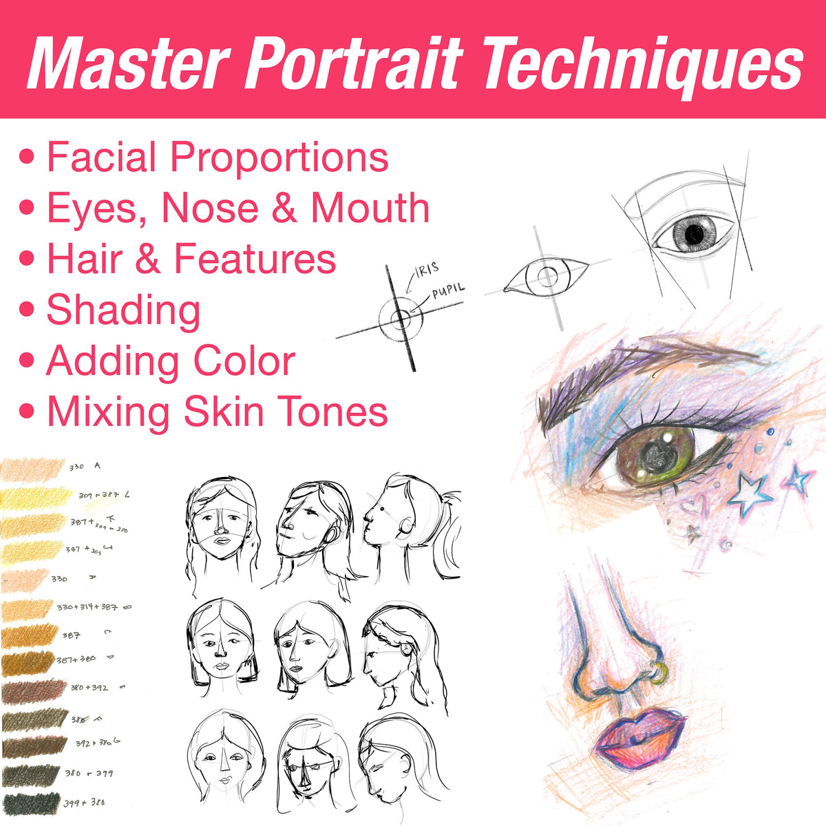 Step by Step Portrait Art for Beginners