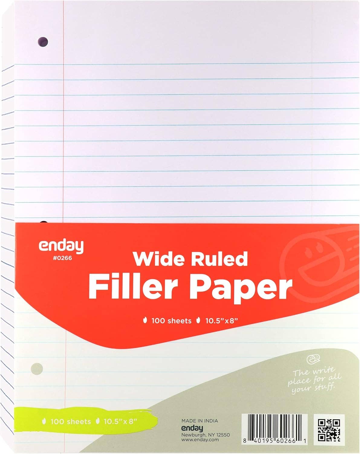 Filler Paper Wide Ruled, 100 Ct.