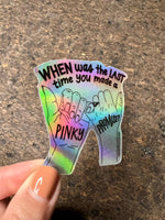 Pinky Promise Holographic Vinyl Sticker