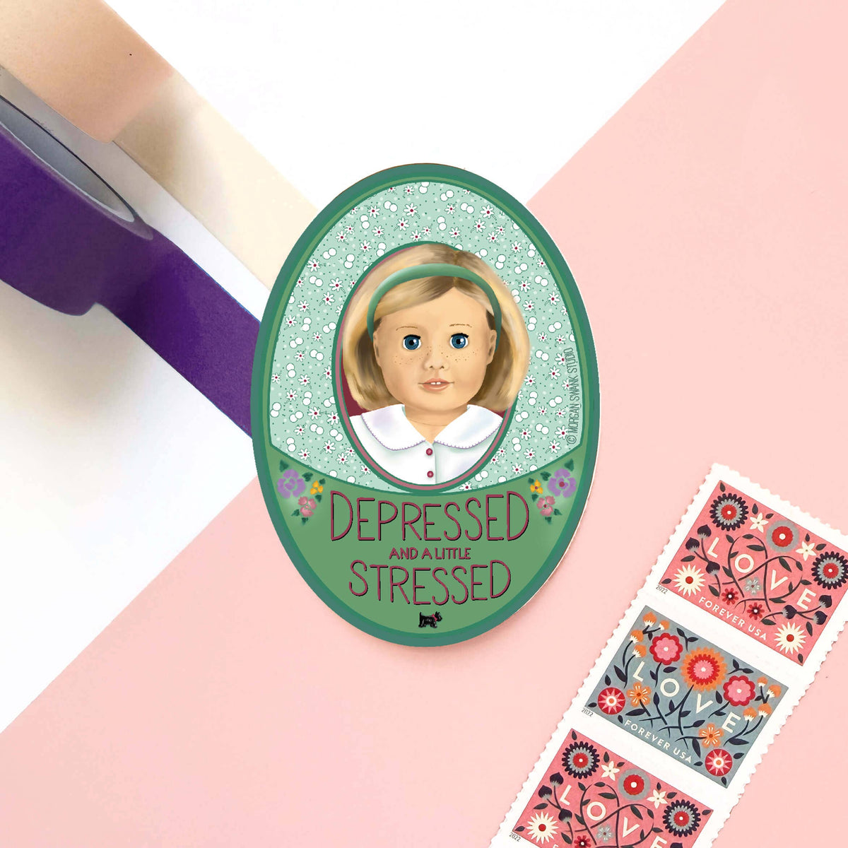 Unpleasant Kit vinyl sticker