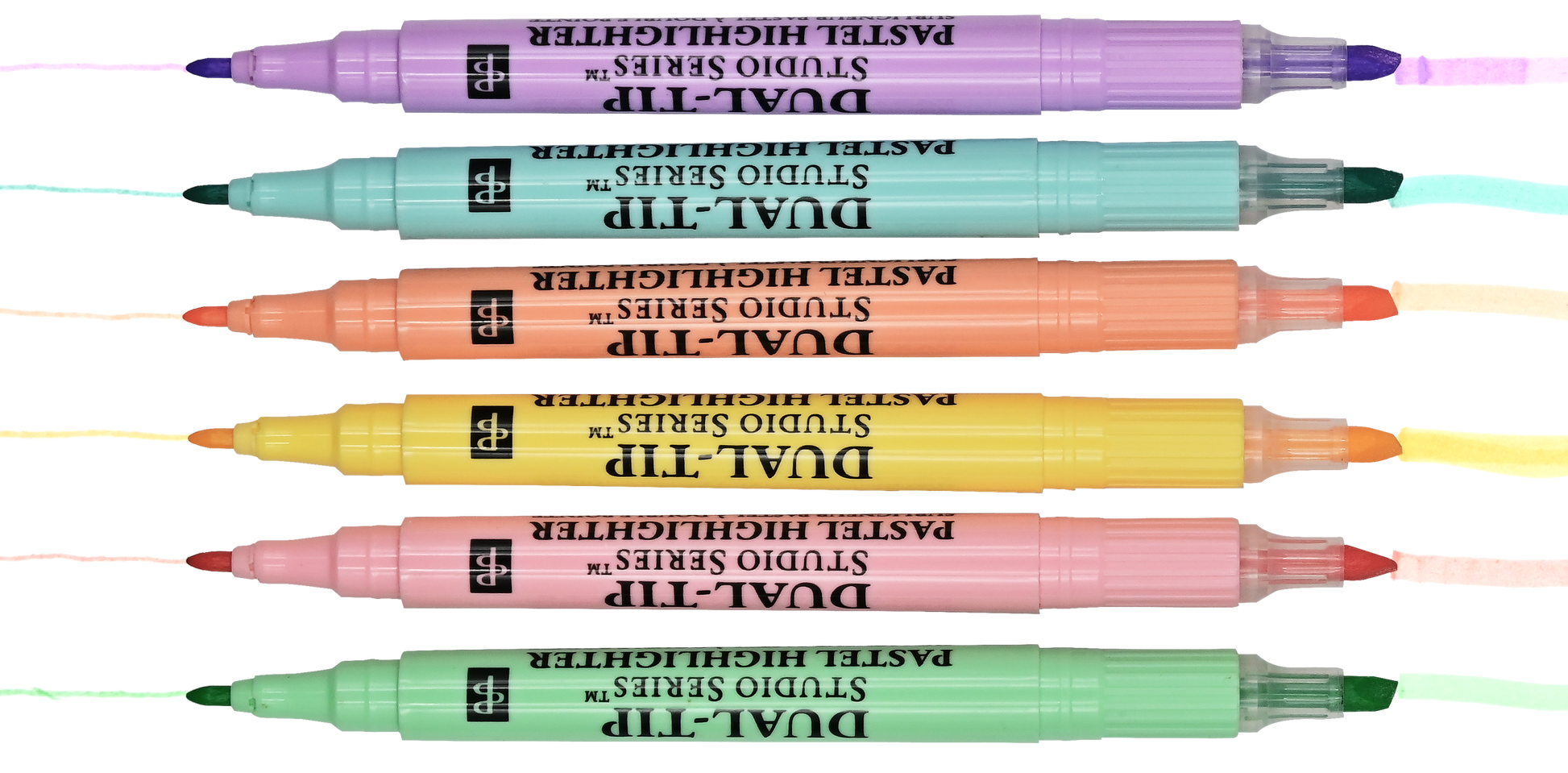 Dual-Tip Pastel Highlighters (Set of 6)