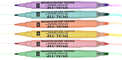 Dual-Tip Pastel Highlighters (Set of 6)
