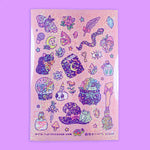 Witch and Sorcery Pastel Glitter Sticker Sheet