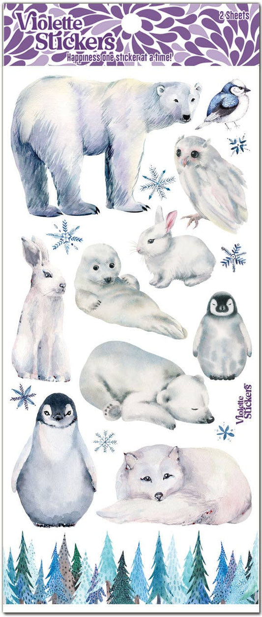 Snow Animal Stickers