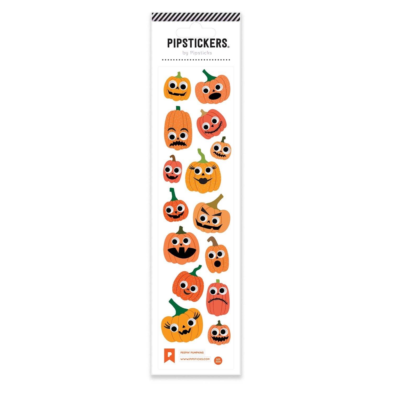 Peepin' Pumpkins Googly Eye sticker sheet