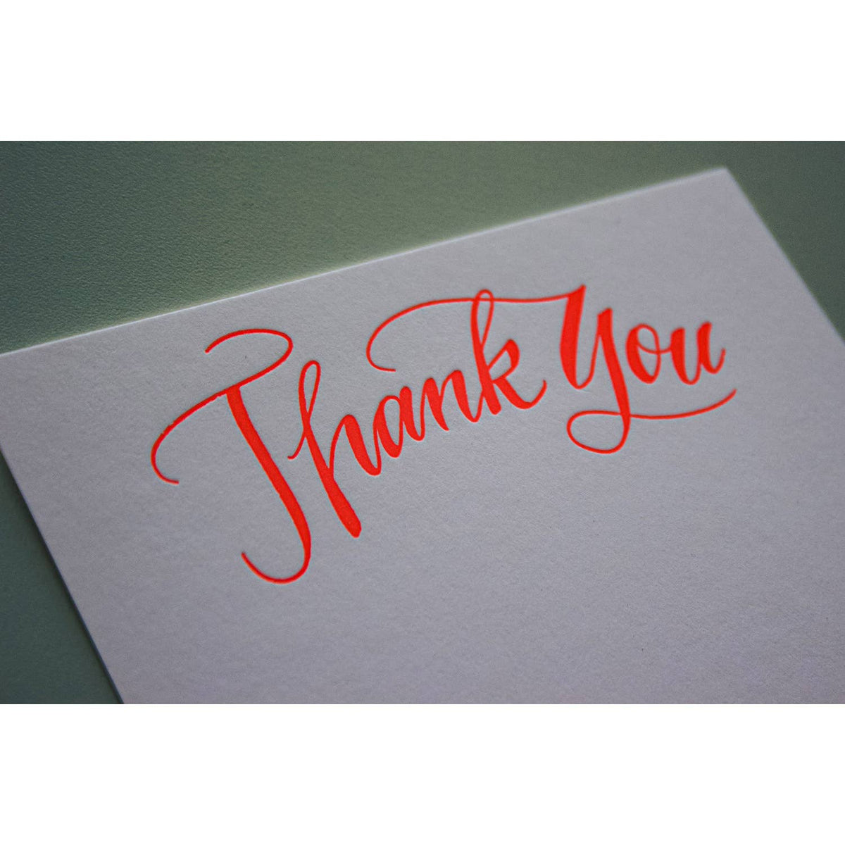 Script "Thank You" boxed set of letterpress cards