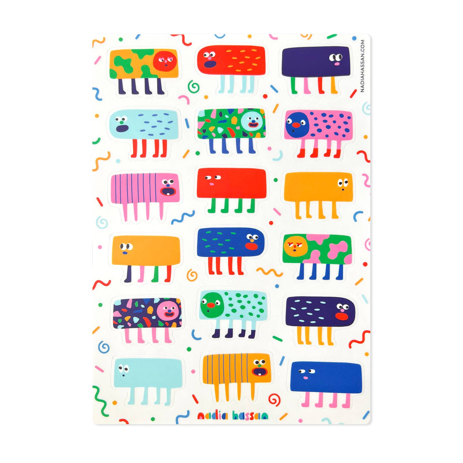 Lil' Guys monster sticker sheet