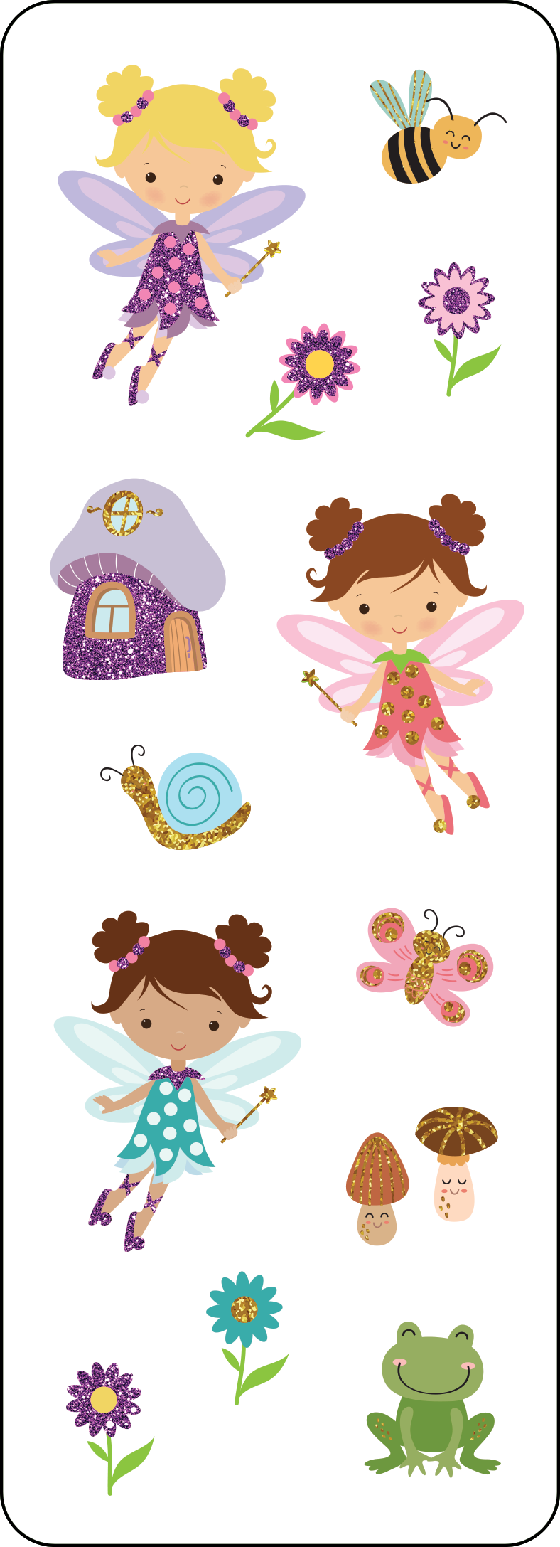 Fairies sticker sheet set