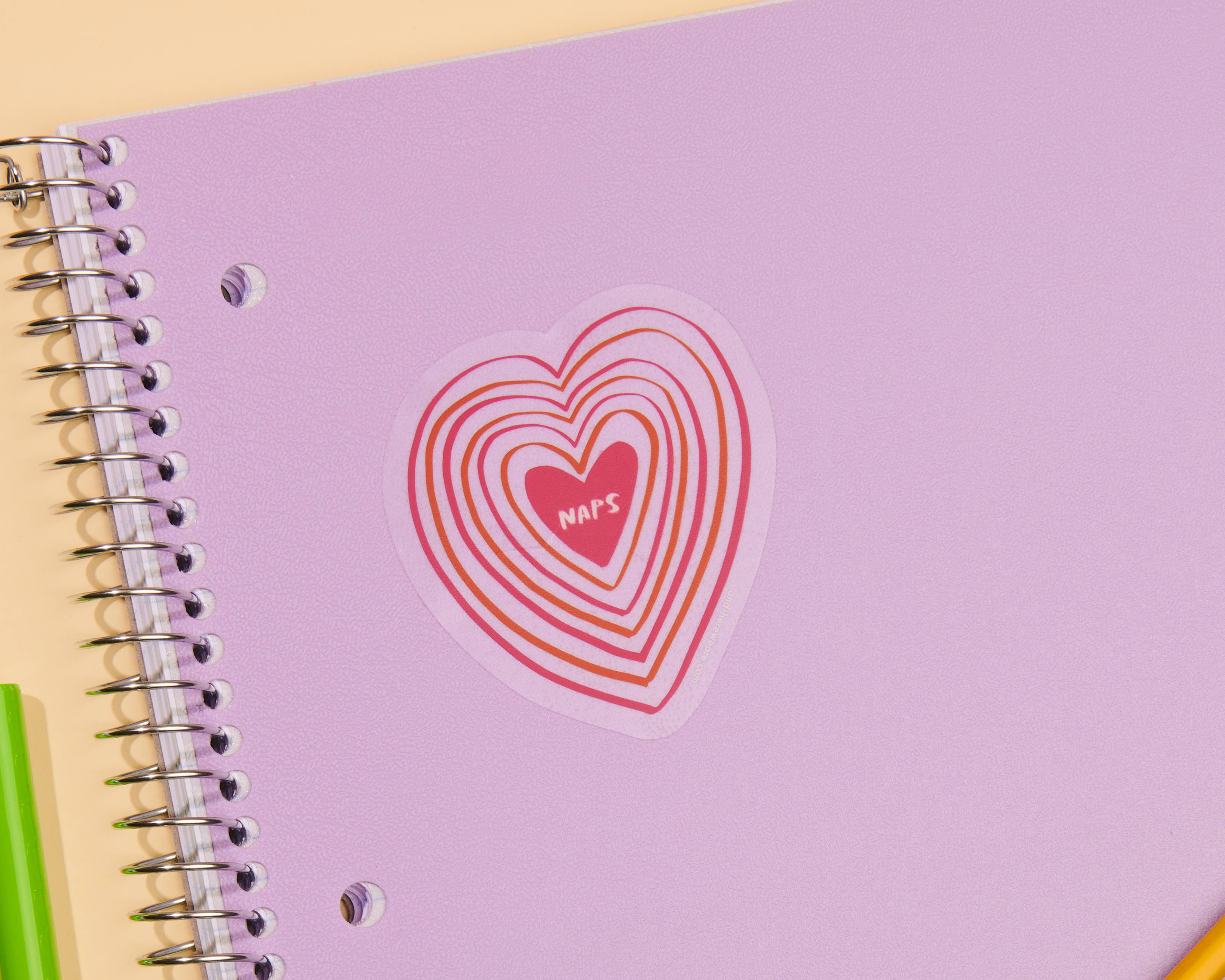 Clear Vinyl Sticker—Naps (Heart)