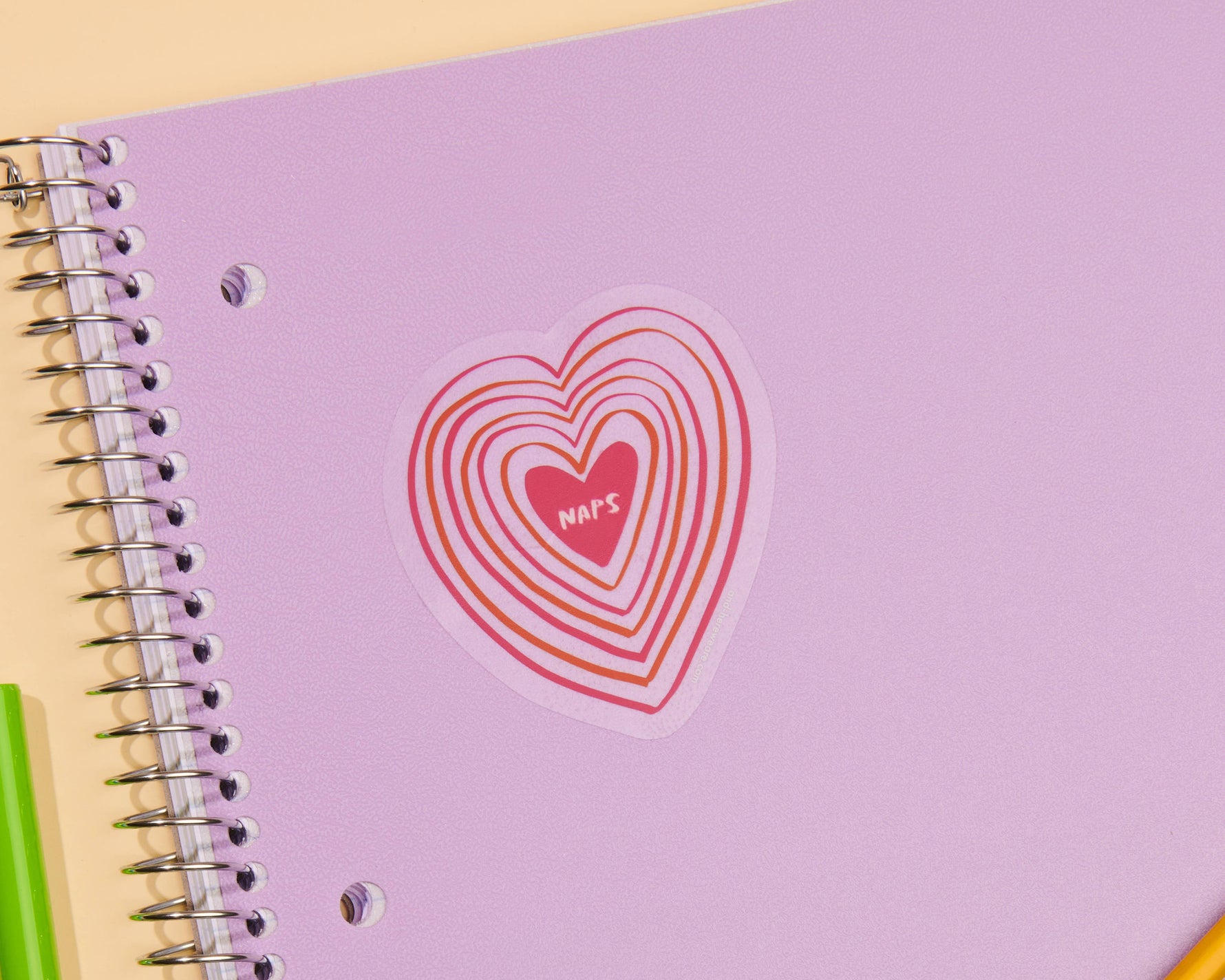 Clear Vinyl Sticker—Naps (Heart)