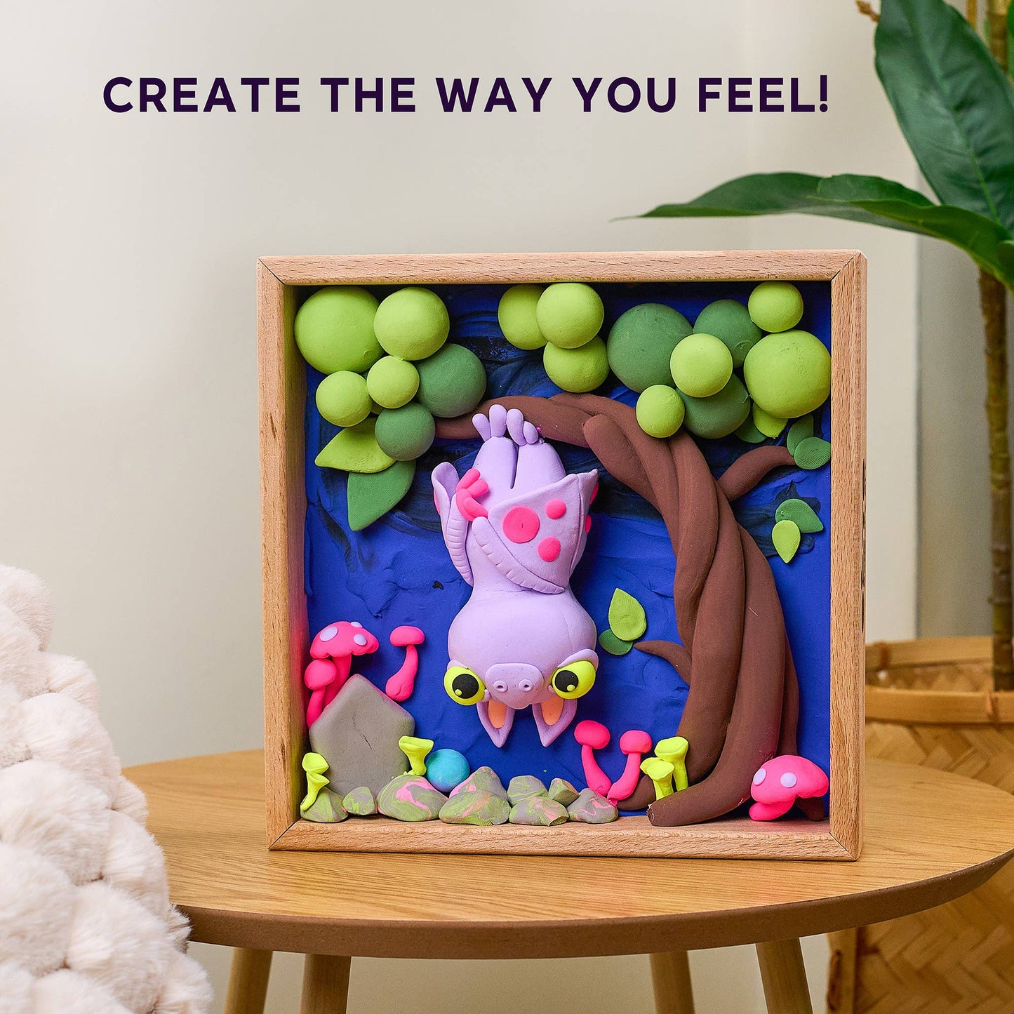 Air dry clay DIY Little Worlds - Bat