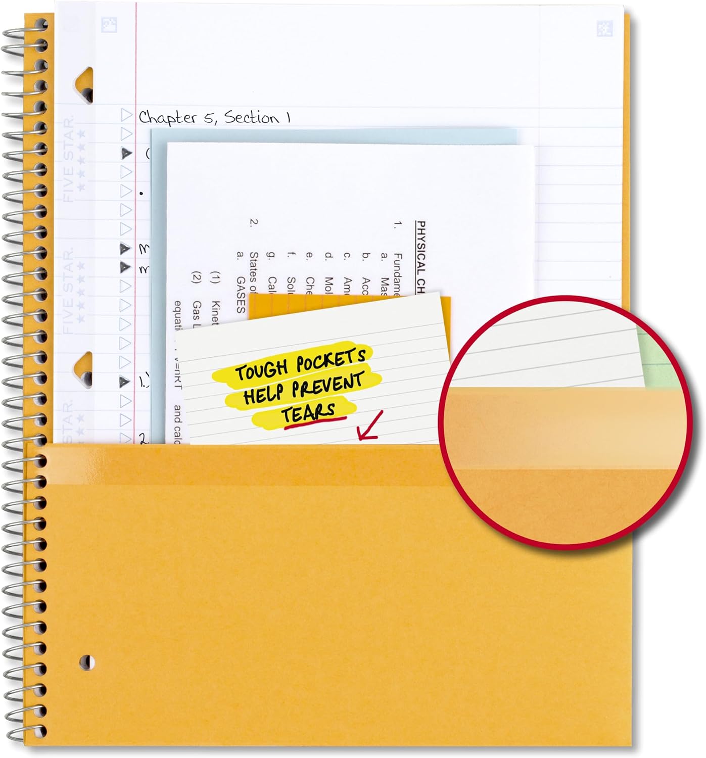 Five Star 1 Subject Notebook, Poly Cover