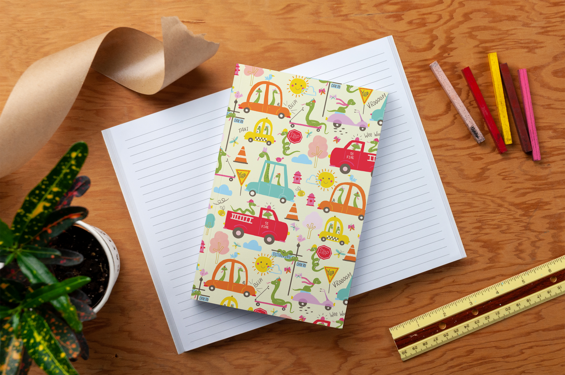 Traffic Snakes Classic Layflat Journal Notebook