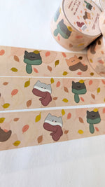 Cozy Cats Gold Foil Washi Tape