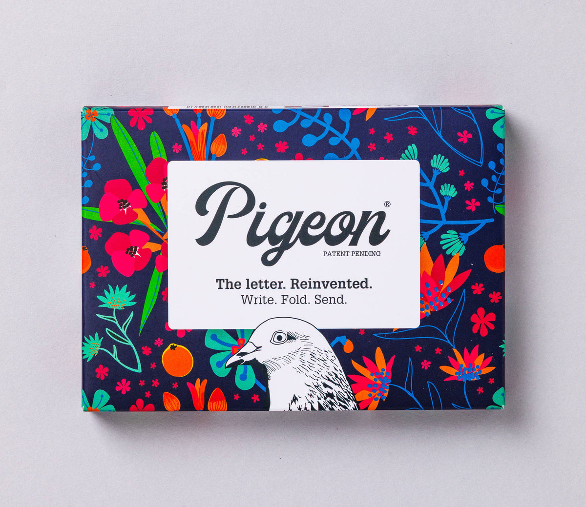 Midnight Garden Pigeon, Floral Folding Letter Set, Pack of 6