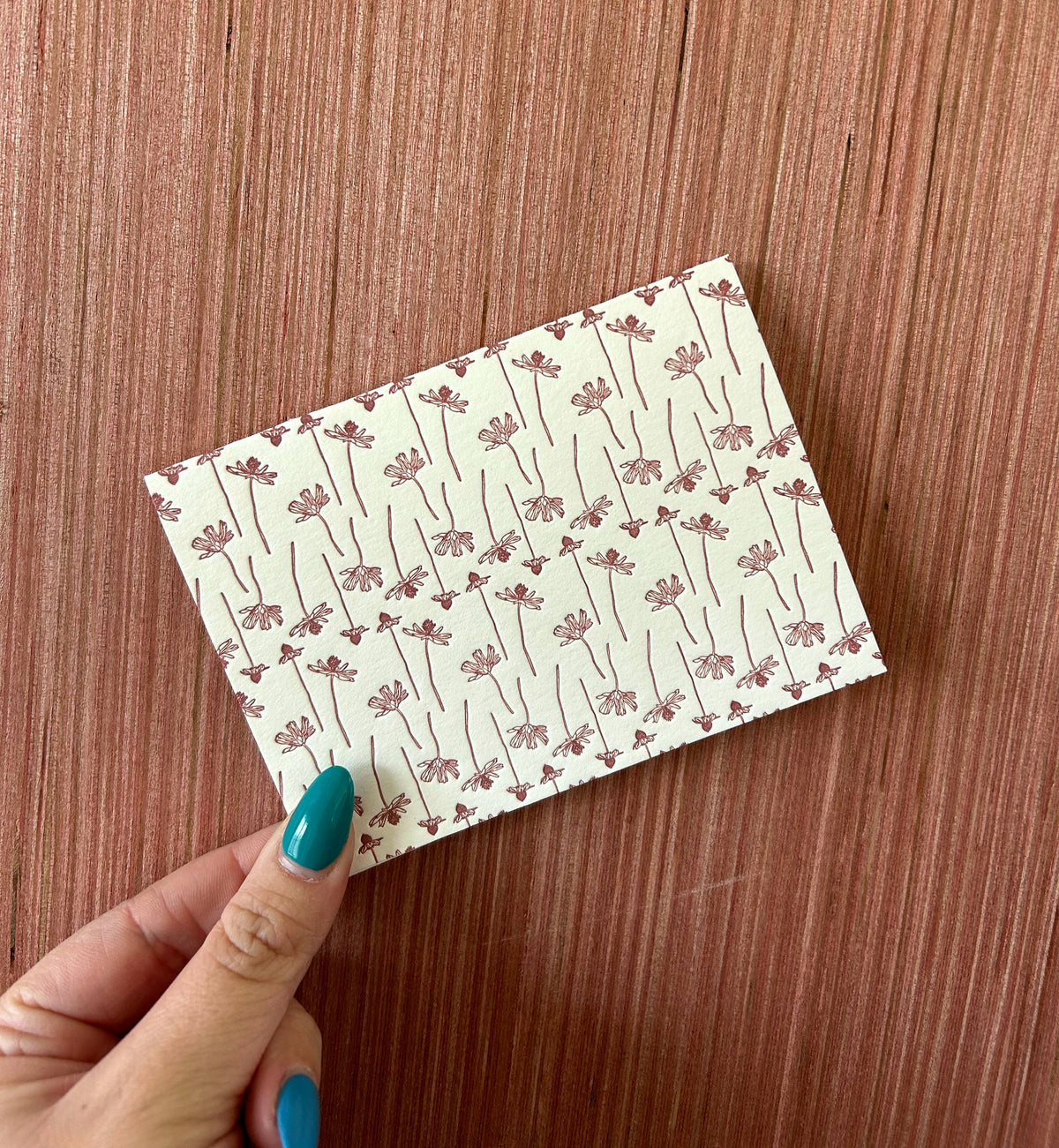 Linear Floral Small Card Pack