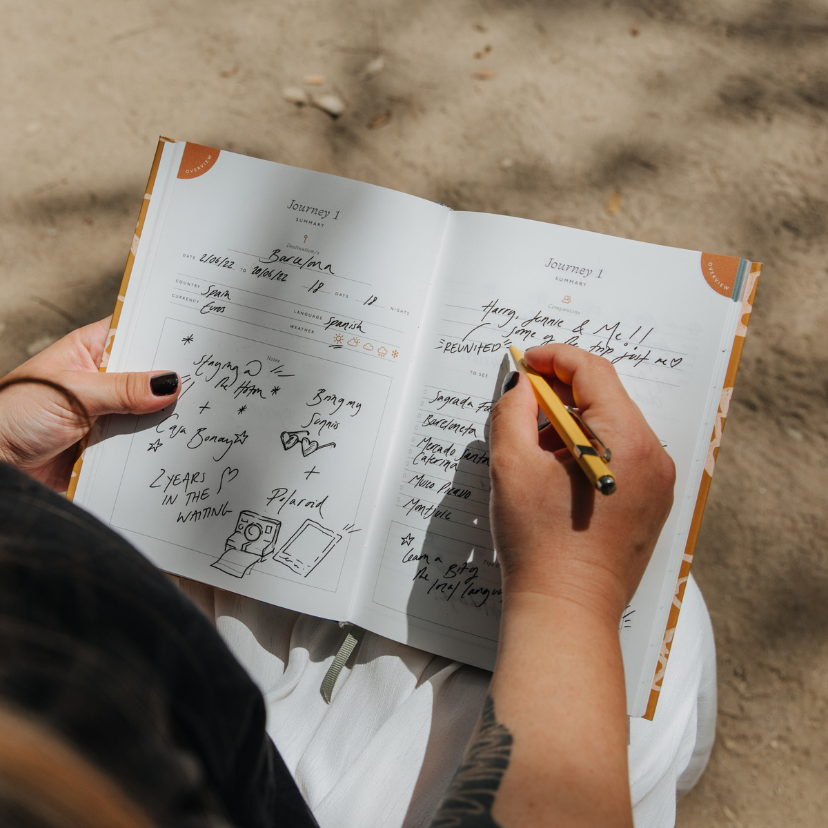 Hardcover Guided Travel Journal -  Sky High